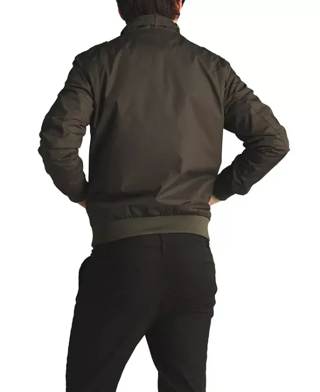 Men's Classic Iconic Racer Kurtkasi (Slim Fit) - To‘q yashil - 4