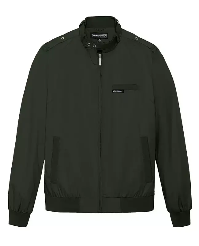 Men's Classic Iconic Racer Kurtkasi (Slim Fit) - To‘q yashil - 7