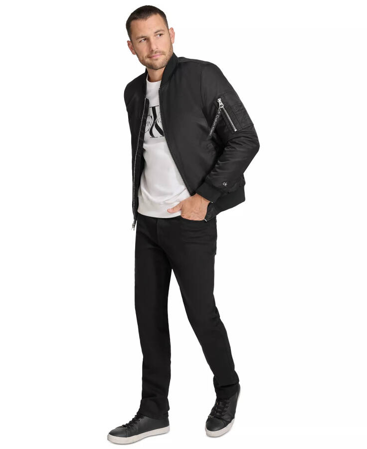 Men's Classic MA-1 Nylon Bomber Jacket Black - 5