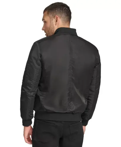 Men's Classic MA-1 Nylon Bomber Jacket - Black - CALVIN KLEIN (1)
