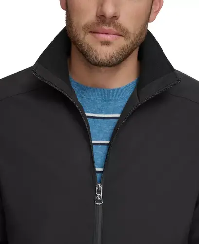 Men's Classic Midweight Stand Collar Jacket - Black - 3