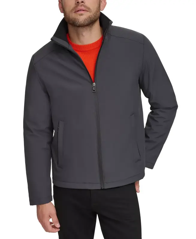 Men's Classic Midweight Stand Collar Jacket-Iron - 1