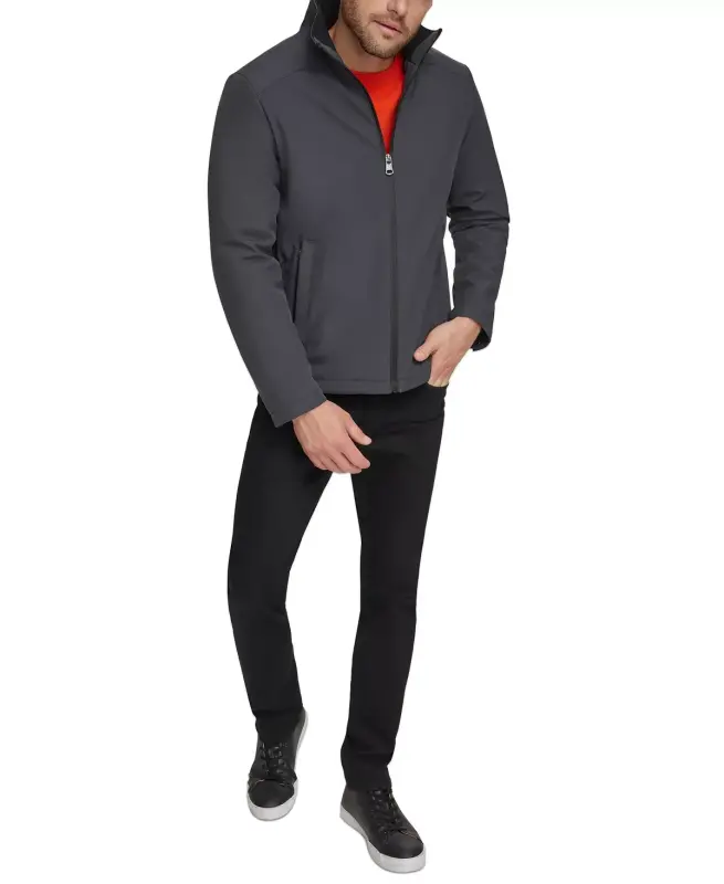 Men's Classic Midweight Stand Collar Jacket-Iron - 3