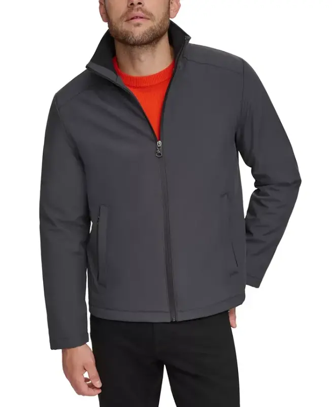 Men's Classic Midweight Stand Collar Jacket-Iron - 1