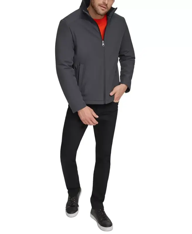 Men's Classic Midweight Stand Collar Jacket-Iron - 3