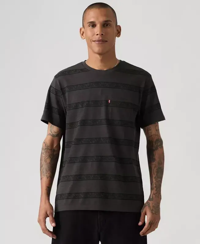 Men's Classic Pocket Crewneck Short-Sleeve T-Shirt - Phantom Stripe - 1