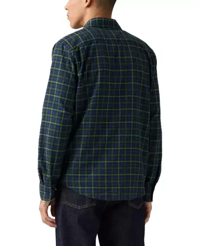 Men's Classic Pocket Regular-Fit Long-Sleeve Shirt - Blue Depths Flannel - 4