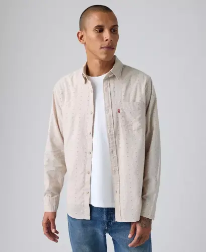 Men's Classic Pocket Regular-Fit Long-Sleeve Shirt - Chateau Gray - 6