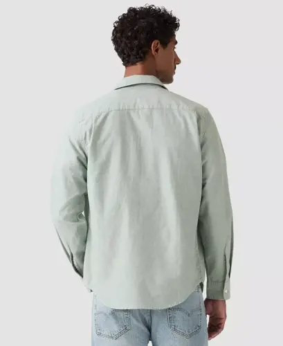 Men's Classic Pocket Regular-Fit Long-Sleeve Shirt - Dusty Mint - 4