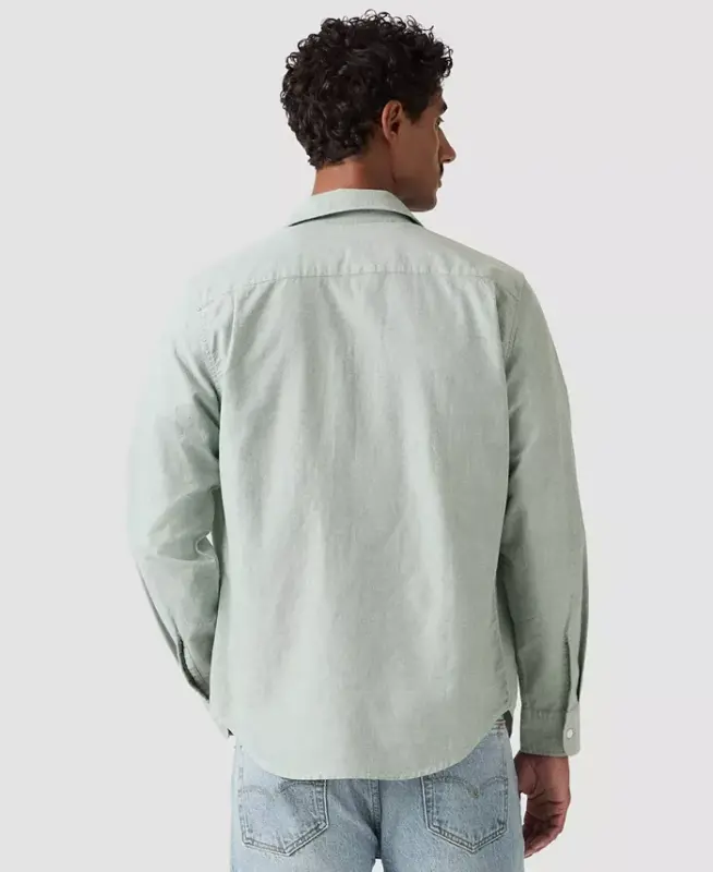 Men's Classic Pocket Regular-Fit Long-Sleeve Shirt - Dusty Mint - 4