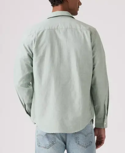 Men's Classic Pocket Regular-Fit Long-Sleeve Shirt - Dusty Mint - 5