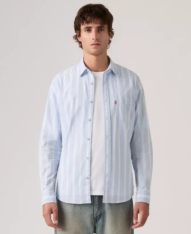 Men's Classic Pocket Regular-Fit Long-Sleeve Shirt - Kayden Stripe CHAMBRAY BLUE - LEVI'S