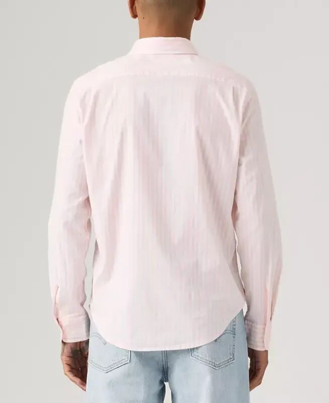 Men's Classic Pocket Regular-Fit Long-Sleeve Shirt - Light Pastel Pink - 11