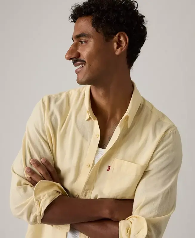 Men's Classic Pocket Regular-Fit Long-Sleeve Shirt - Rutabaga - 3