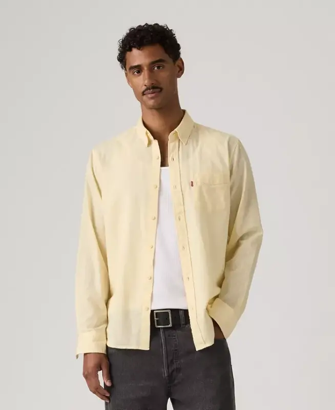 Men's Classic Pocket Regular-Fit Long-Sleeve Shirt - Rutabaga - 1