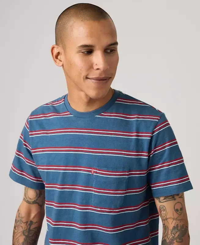 Men's Classic Pocket Short-Sleeve Crewneck T-Shirt - ENSIGN BLUE - 3