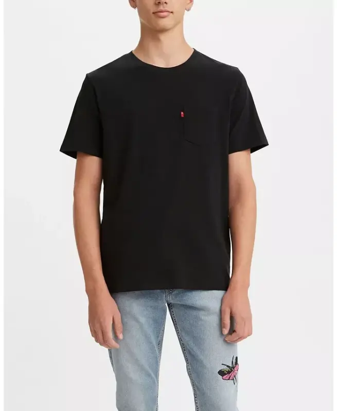 Men's Classic Pocket Short Sleeve Crewneck T-shirt-Mineral Black - LEVI'S