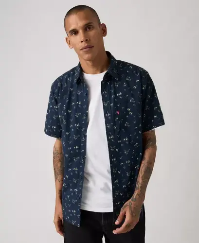 Men's Classic Pocket Short-Sleeve Shirt - Dress Blue - 2