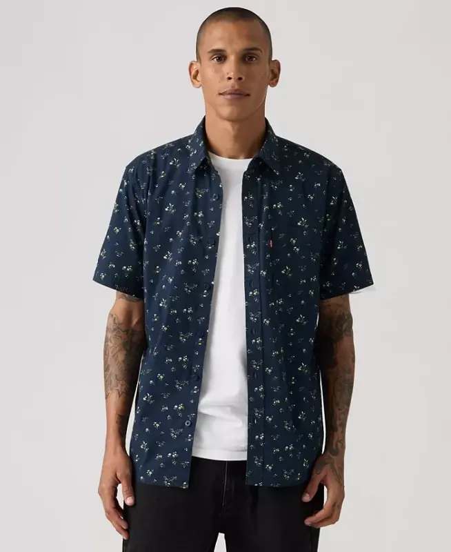 Men's Classic Pocket Short-Sleeve Shirt - Dress Blue - 1
