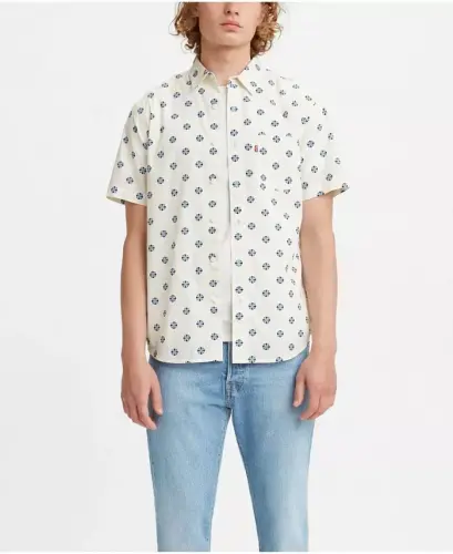 Men's Classic Pocket Short-Sleeve Shirt - Egret - 1