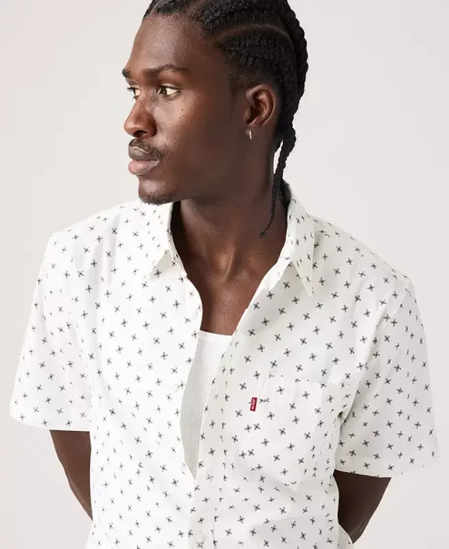 Men's Classic Pocket Short-Sleeve Shirt - White - 2