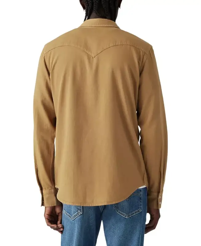 Men's Classic Standard Fit Western Shirt-Harv Gold - 2