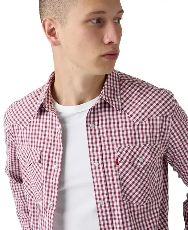 Men's Classic Standard Fit Western Shirt-Roadtrip Stripes - 4