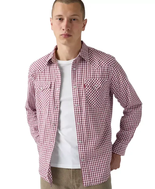 Men's Classic Standard Fit Western Shirt-Roadtrip Stripes - 6