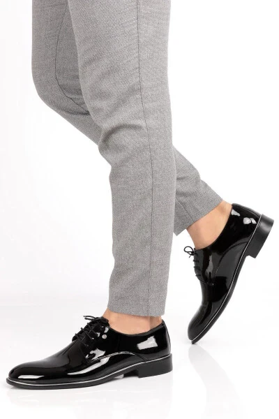 Men's Classic Suit and Groom's Patent Leather, Matte, Suede Shoes - DEPDERI (1)