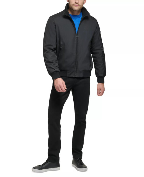 Men's Classic Zip-Front Ripstop Bomber Jacket Black - 5