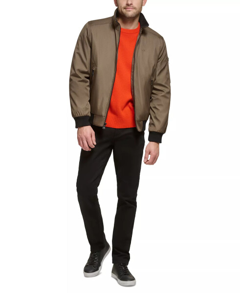 Men's Classic Zip-Front Ripstop Bomber Jacket Dark Tan - 6