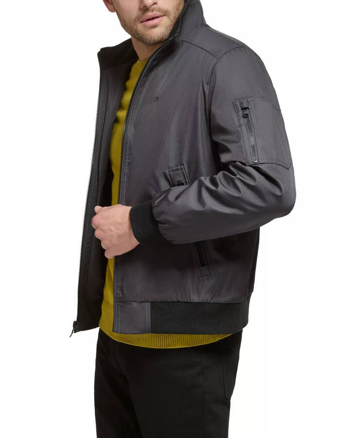 Men's Classic Zip-Front Ripstop Bomber Jacket Iron - 4