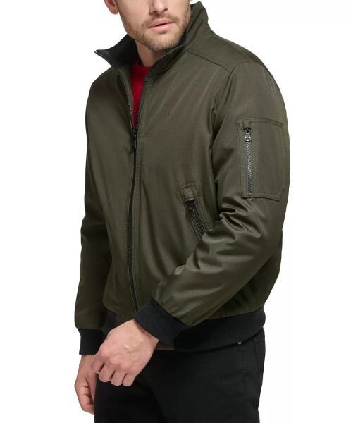 Men's Classic Zip-Front Ripstop Bomber Jacket Olive - 5