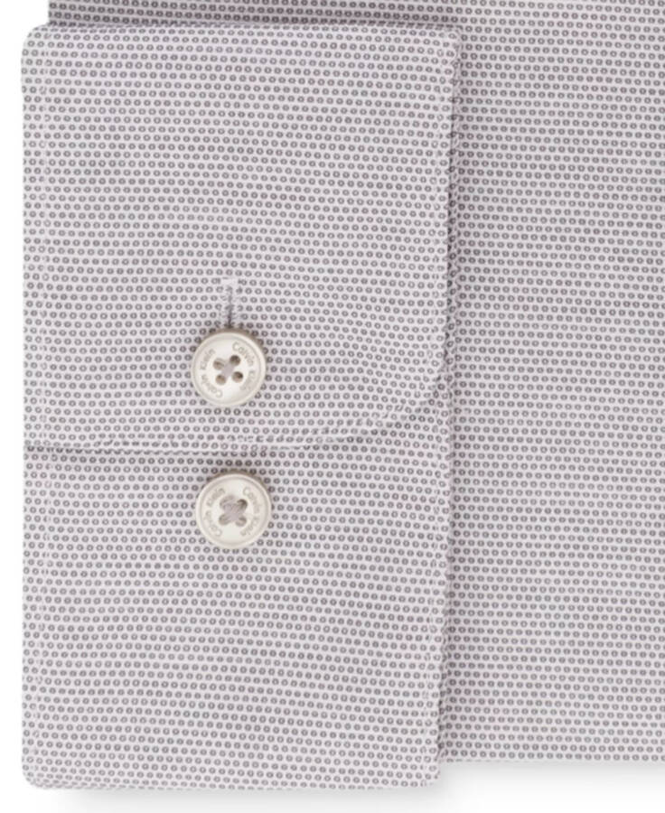 Men's Classic/Regular Non-Iron Stretch Performance Dress Shirt Ash - 2