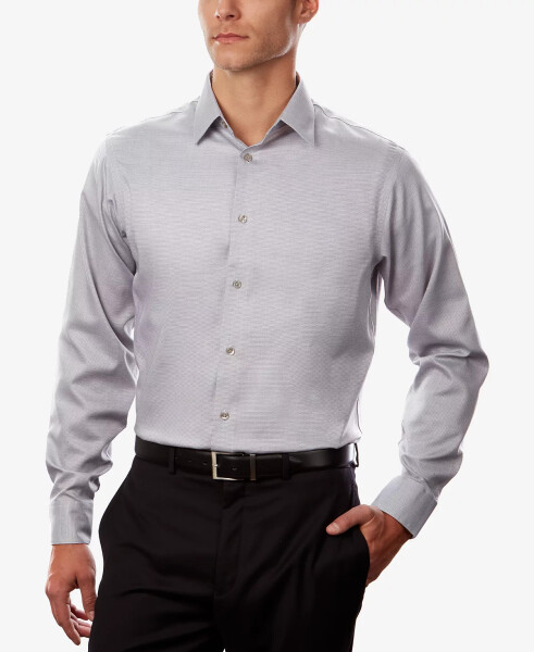 Men's Classic/Regular Non-Iron Stretch Performance Dress Shirt Ash - 4