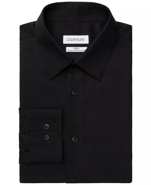 Men's Classic/Regular Non-Iron Stretch Performance Dress Shirt Black - 3