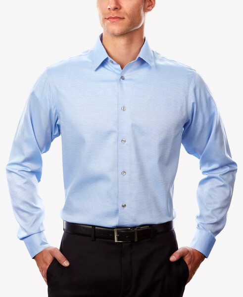 Men's Classic/Regular Non-Iron Stretch Performance Dress Shirt Stream - 3