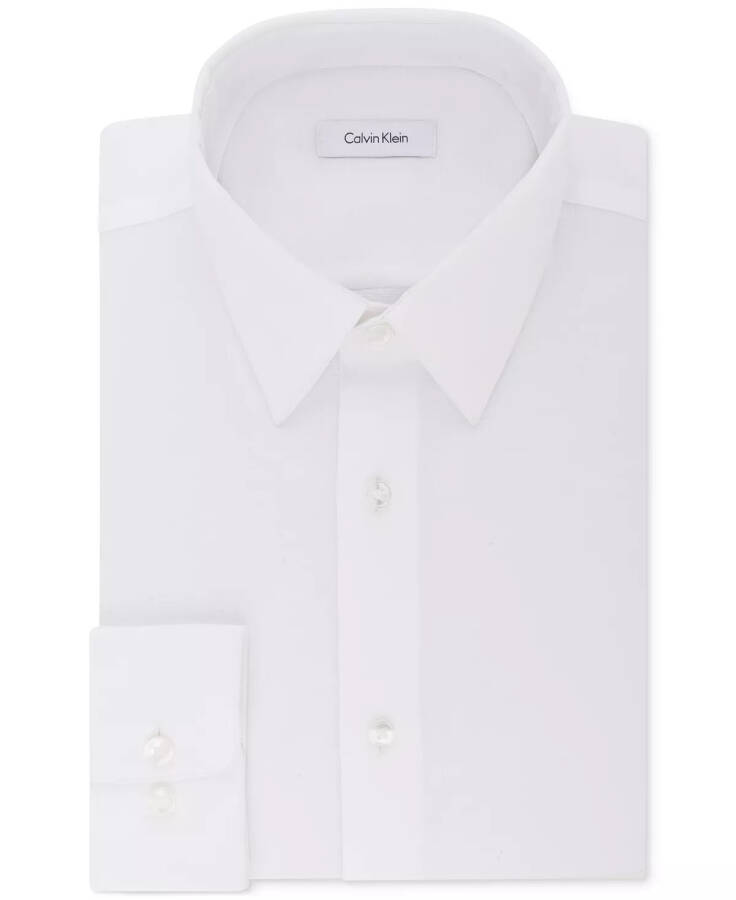 Men's Classic/Regular Non-Iron Stretch Performance Dress Shirt White - 1