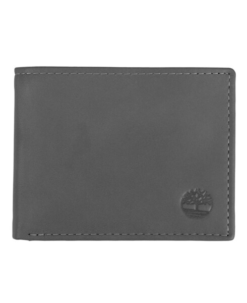 Men's Cloudy Passcase Leather Wallet Charcoal - 1