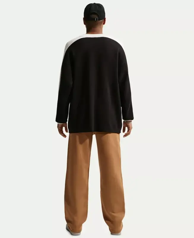 Men's Club Brushed Fleece Open Hem Pants - Ale Brown/White - 3