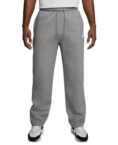 Men's Club Brushed Fleece Open Hem Pants - Dark Gray heather 