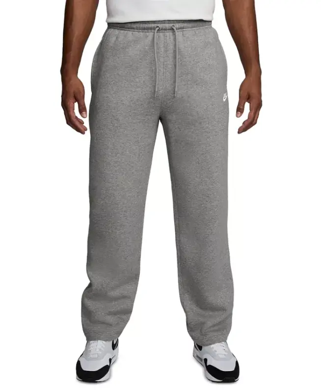Men's Club Brushed Fleece Open Hem Pants - Dark Gray heather - 1