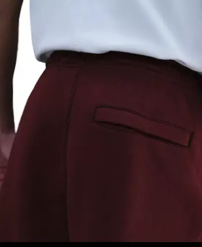 Men's Club Brushed Fleece Open Hem Pants - Dark team red - 4