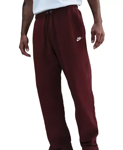 Men's Club Brushed Fleece Open Hem Pants - Dark team red - 3