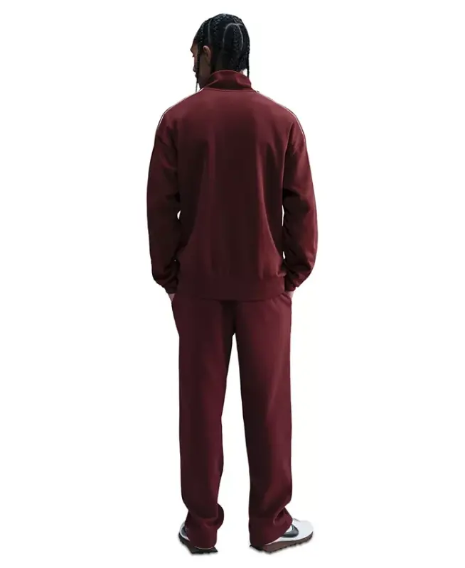 Men's Club Brushed Fleece Open Hem Pants - Dark team red - 5