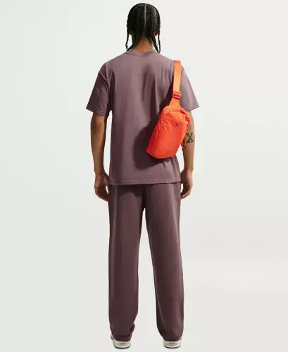 Men's Club Brushed Fleece Open Hem Pants - Dark team red - 10