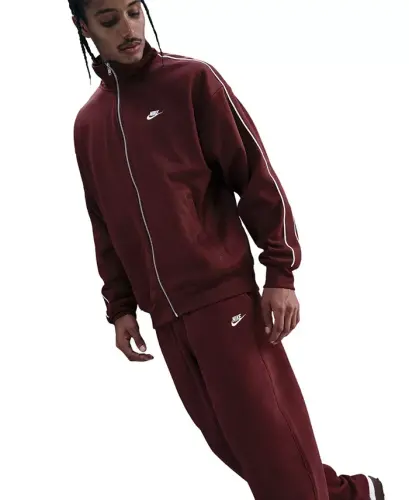 Men's Club Brushed Fleece Open Hem Pants - Dark team red - 2