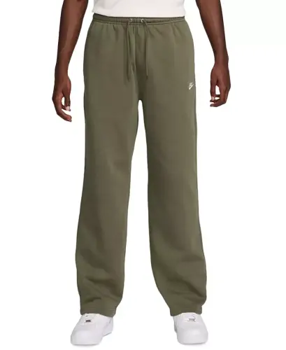 Men's Club Brushed Fleece Open Hem Pants - Medium Olive 