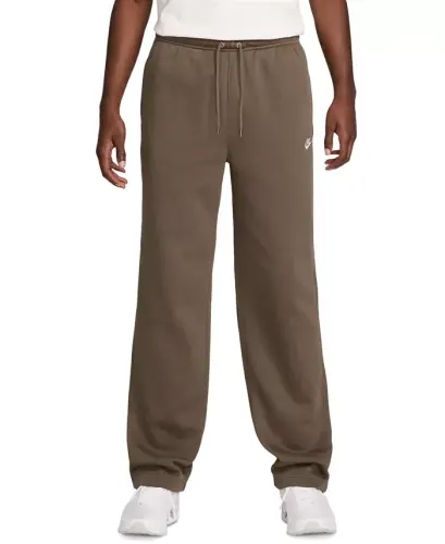 Men's Club Brushed Fleece Open Hem Pants - Mosswood Brown 