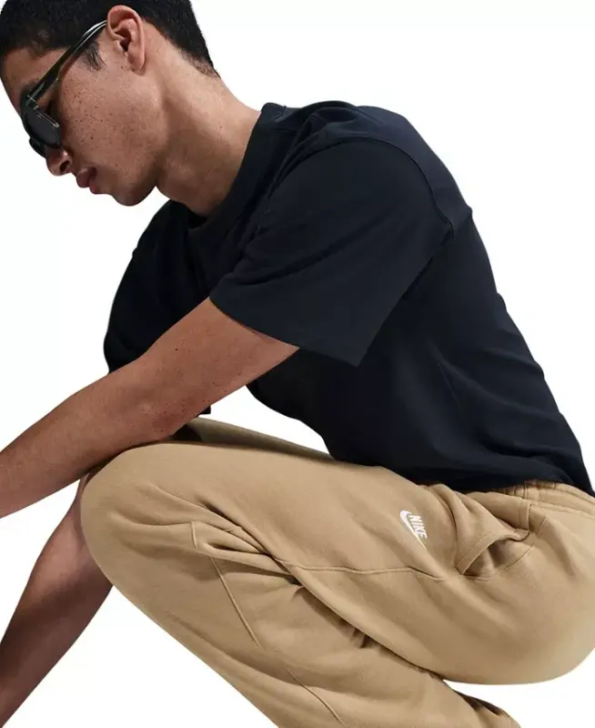 Men's Club Brushed Fleece Open Hem Pants - Parachute Beige/White - 3